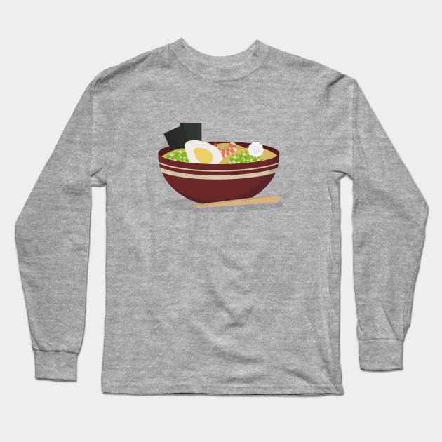 Ramen bowl Long Sleeve T-Shirt by Nevervand